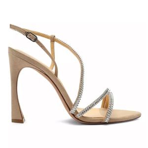 Alexandre Birman - Alana Zircone Suede Sandal Heels (Size 37/6.5)